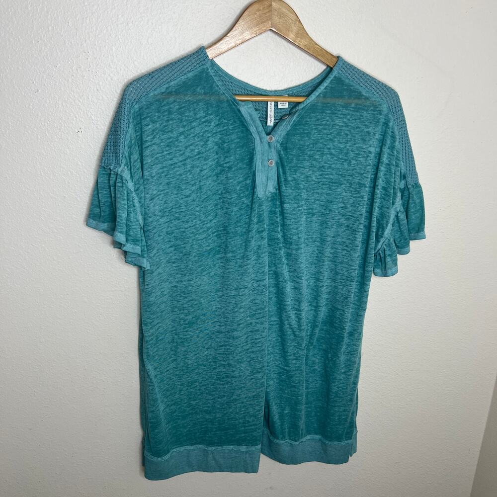 Live Well Lifestyle Teal Short Sleeve Oversized Tee XL